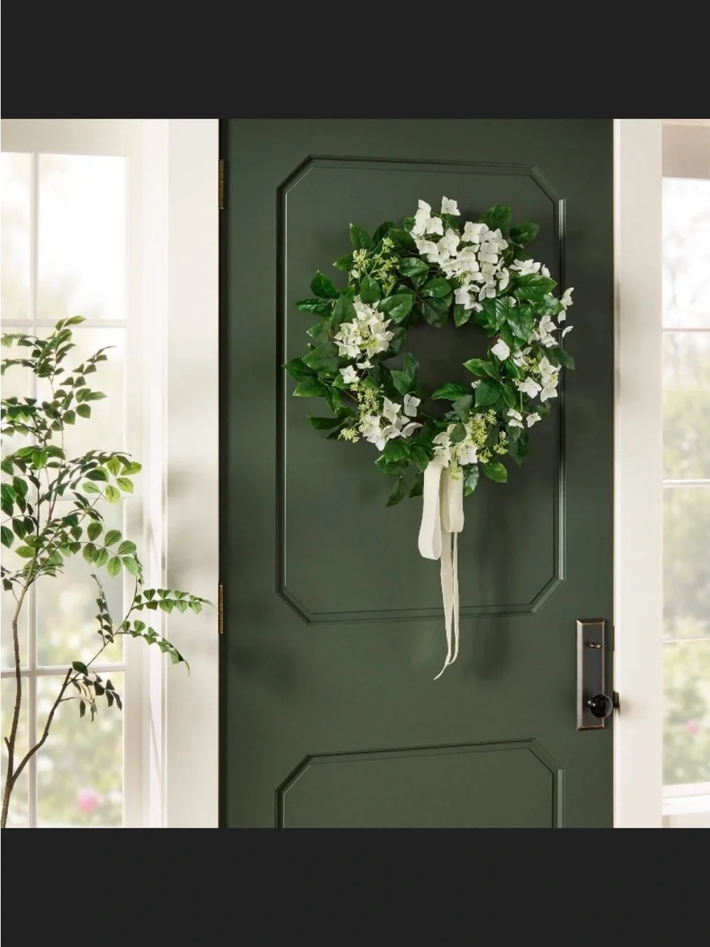 Hydrangea Wreath Cream - Threshold™ designed with Studio McGee